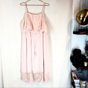 Pail Pink Tribal Spaghetti Strap Sundress NWT 2X